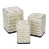 Set 3 Scatole Quadrate Bianche In Metallo Linea Cakes
